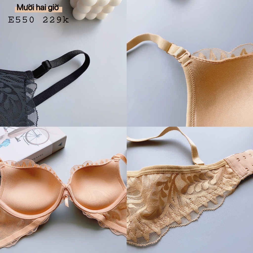 Áo ngực mút vừa không gọng, mặc thoải mái không hằn vết E550, Thời trang 12h