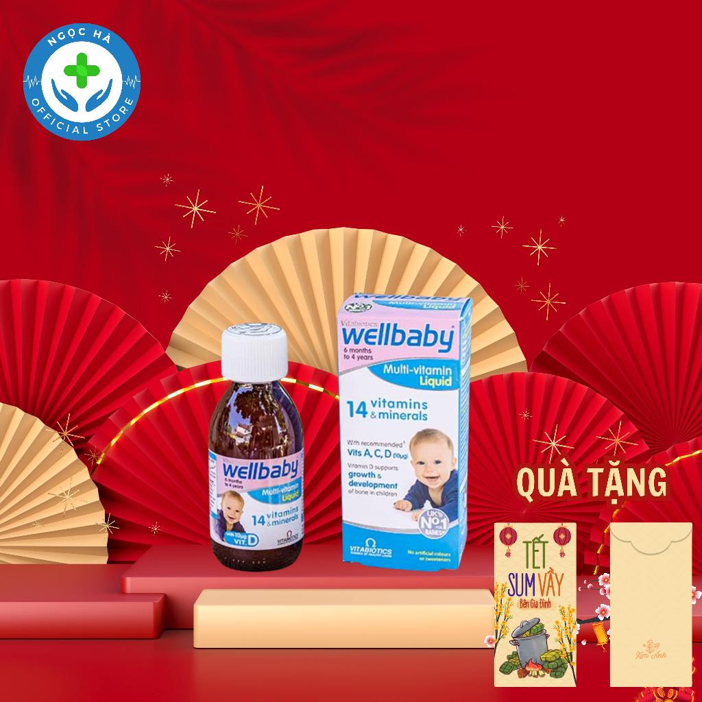 Siro Uống Cho Bé Vitabiotics WELLBABY Multi-Vitamin Liquid Vị Cam Mạch ...