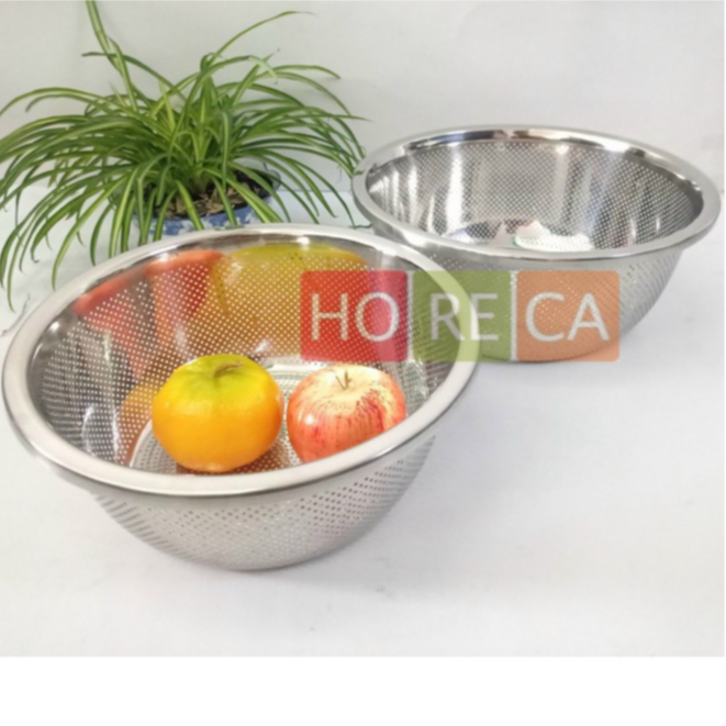 Rổ (thau) lưới inox có vành [size Ø22/24/26/28/30], inox cao cấp sáng ...
