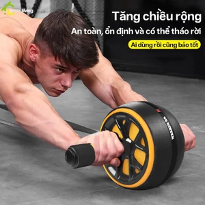 Con lăn tập bụng thể dục LUMERA thiết kế 1 bánh xe không trượt, Tay cầm mềm mại, thoải mái thấm mồ hôi