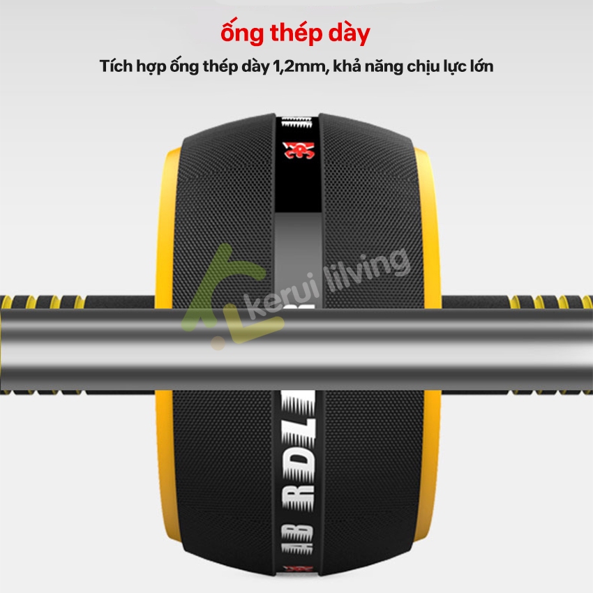 Con Lăn Tập Bụng 1 Bánh LUMERA Tác Dụng Vùng Cơ Bụng. Con lăn tập bụng với Bánh xe chống trượt