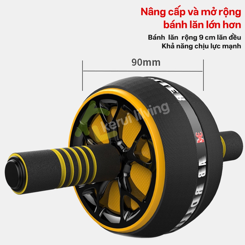 Con Lăn Tập Bụng 1 Bánh LUMERA Tác Dụng Vùng Cơ Bụng. Con lăn tập bụng với Bánh xe chống trượt