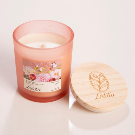 Nến thơm Letitia Cao Cấp Thiên Nhiên Secret Garden Hương Thơm Ngọt Trầm, Giúp Thư Giãn, Dễ Chịu