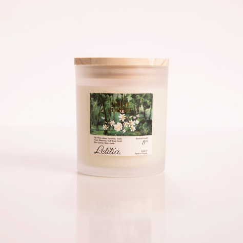 Nến Thơm Cao Cấp Letitia Wild Forest - Hương Gỗ Trầm Ấm Sang Trọng, Giúp Thư Giãn, Dễ Ngủ