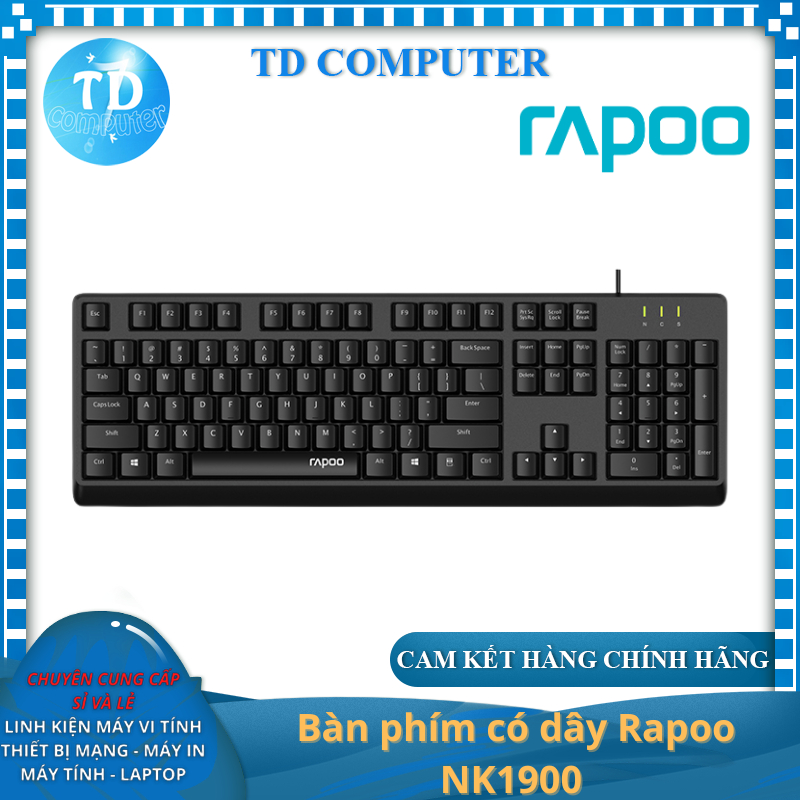 Bàn phím có dây Rapoo NK1900 - Hàng chính hãng Nam Thành phân phối ...