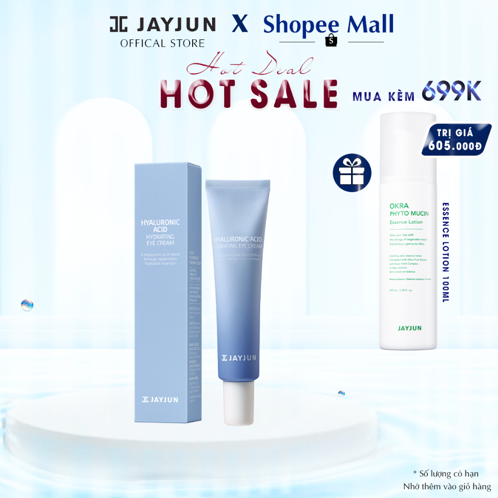 Kem Mắt Dưỡng ẩm Làm Sáng Vùng Da Mắt với 8 loại Hyaluronic Acid JAYJUN