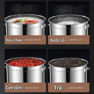 Nồi inox 3 đáy Chubby Chef 20L/30L/50L/70L/95L/165L dùng được mọi loại bếp, chuyên dùng cho bếp từ