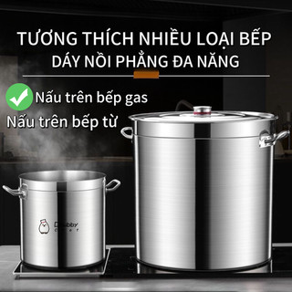 Nồi inox 3 đáy Chubby Chef 20L/30L/50L/70L/95L/165L dùng được mọi loại bếp, chuyên dùng cho bếp từ