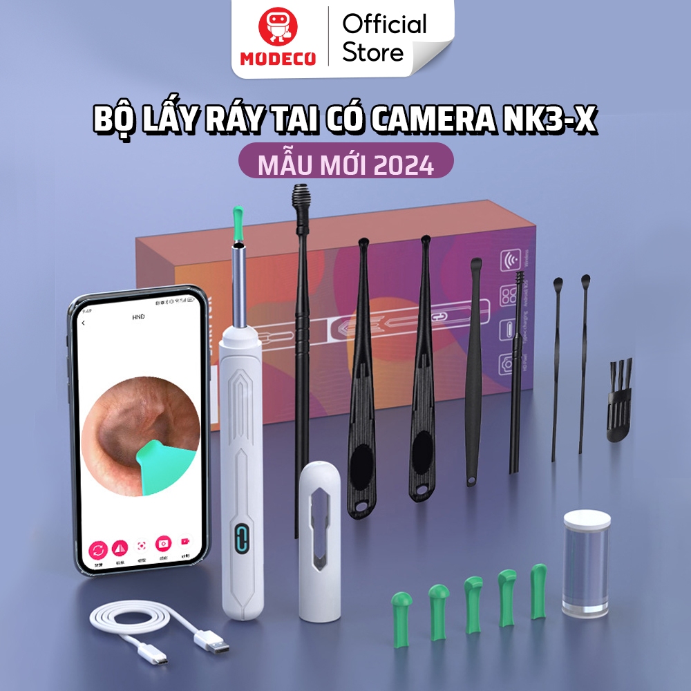 Bộ Lấy Ráy Tai Có Camera Chuyên Nghiệp Modeco NK3-X - Kết Nối Điện ...