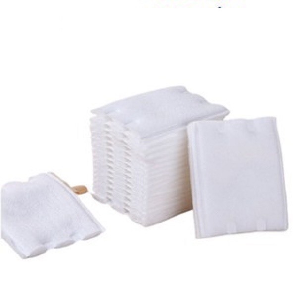 Ảnh Bông Tẩy Trang 222 Miếng Likado cotton bông sợi tiệt trùng (kt 5x6cm) chăm sóc mọi loại da 4