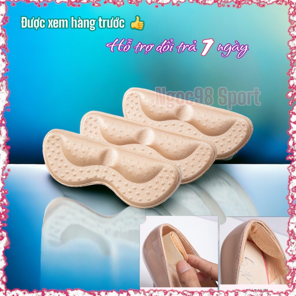Cặp lót dán  bảo vệ gót chân ,chống tụt gót chất liệu Mút đệm siêu êm đàn hồi độ bám cao
