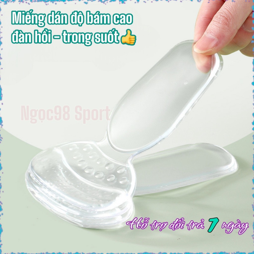 Cặp lót dán Gót Hậu bảo vệ gót chân chất liệu GEL- Silicon siêu êm đàn hồi độ bám cao