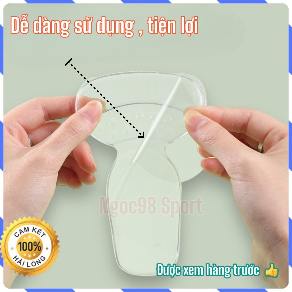 Cặp lót dán Gót Hậu bảo vệ gót chân chất liệu GEL- Silicon siêu êm đàn hồi độ bám cao