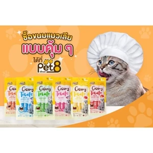 🇹🇭 Kem Soup Thưởng Cho Mèo PET8 Creamy Treats 4 x 15g