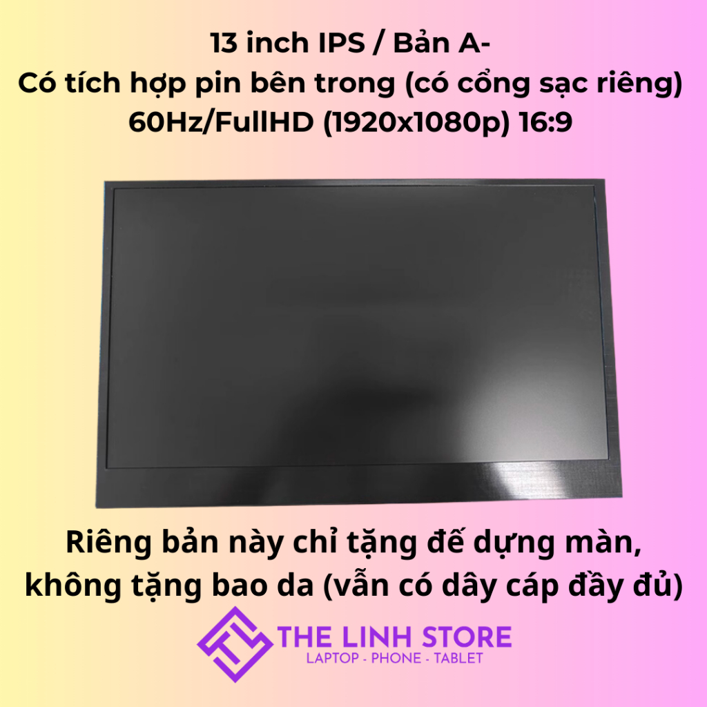Màn hình di động 13 inch IPS 2.5K 100% sRGB Type-C ThunderBolt - Tặng ...