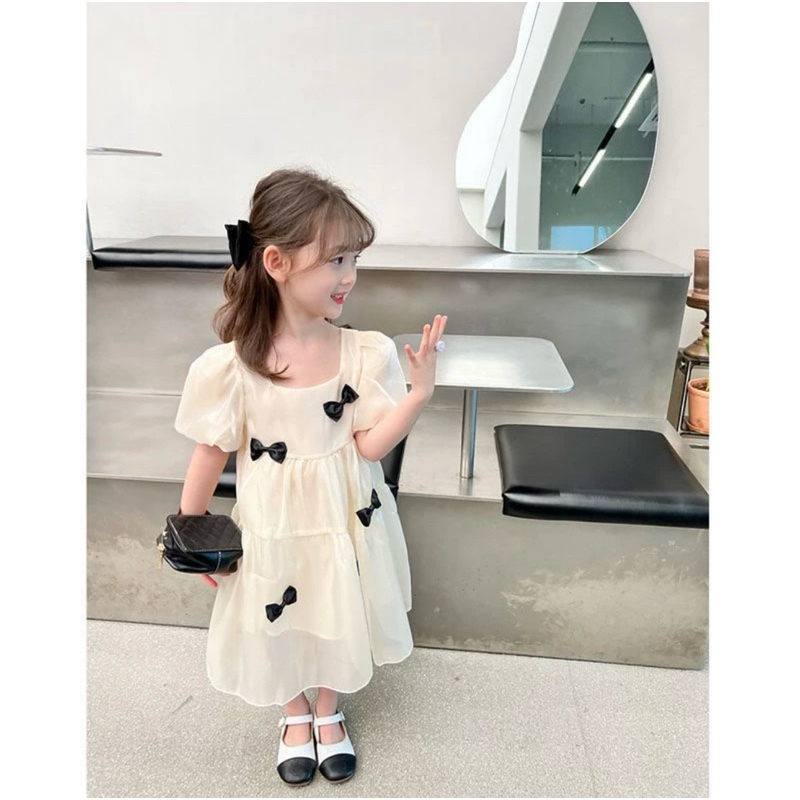 DL152 Đầm Công Chúa Cho Bé Diệu Linh Shop Kids - Đầm Cho Bé Tay Ngắn Phong Cách Thời Trang Mới Năm 2024 V152(9-35kg)