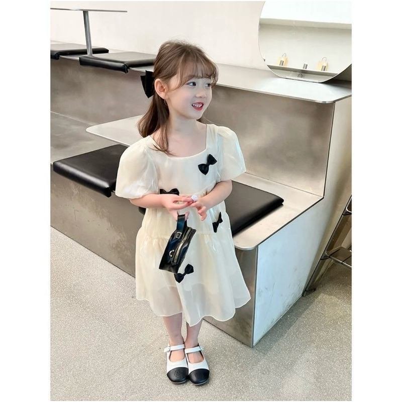 DL152 Đầm Công Chúa Cho Bé Diệu Linh Shop Kids - Đầm Cho Bé Tay Ngắn Phong Cách Thời Trang Mới Năm 2024 V152(9-35kg)
