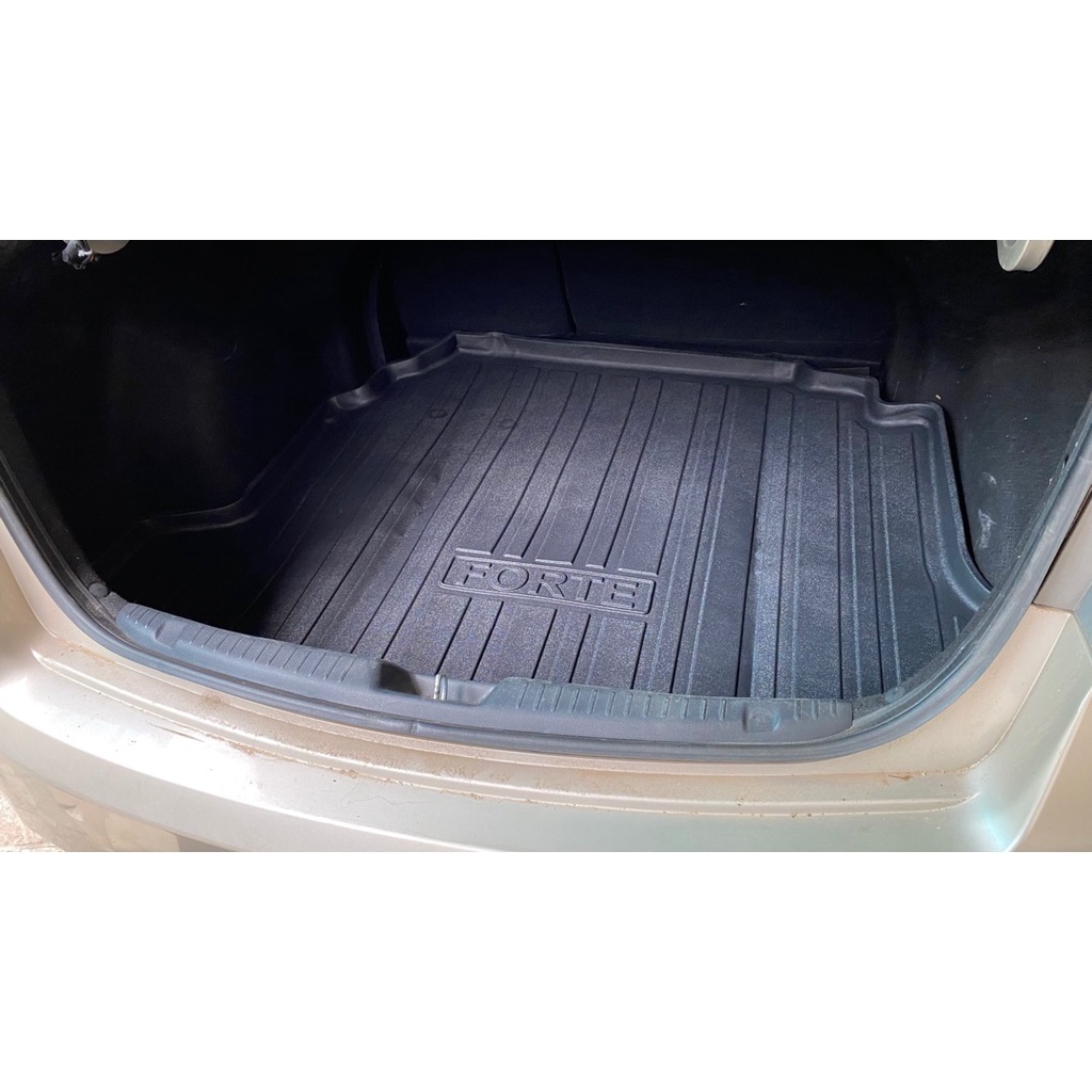 Lót cốp nhựa xe Kia Forte 2008-2011, Khay lót côp nhựa chống nước, nhựa dẻo TPO bền bỉ