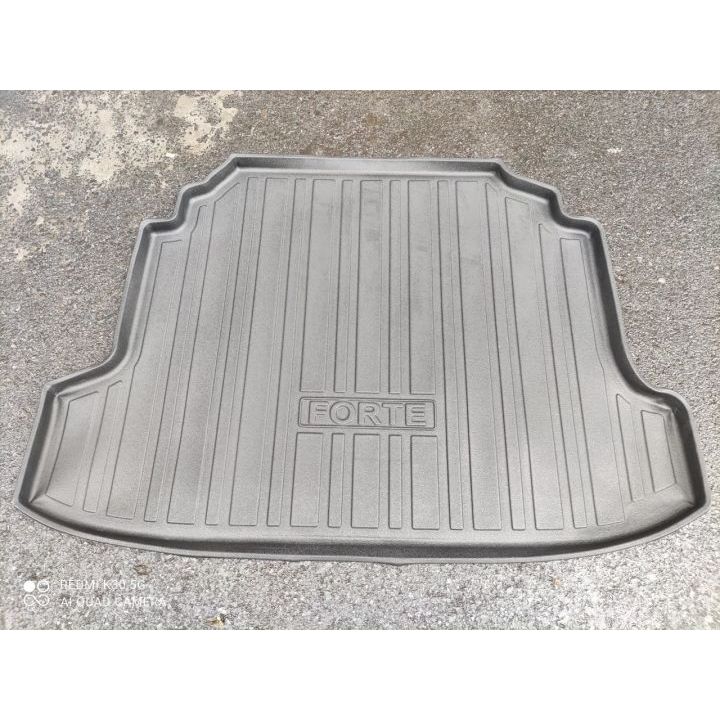 Lót cốp nhựa xe Kia Forte 2008-2011, Khay lót côp nhựa chống nước, nhựa dẻo TPO bền bỉ