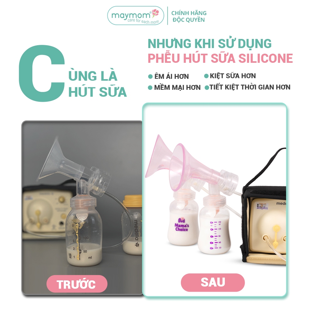Ảnh Phụ Kiện Hút Sữa  Medela Pump Thương Hiệu Maymom, Dùng Cho Medela Pump In Style Advanced, Phễu Silicone 4