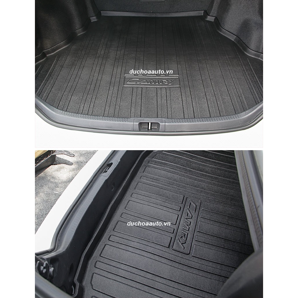 Lót cốp nhựa xe Toyota Camry 2007-2023, Khay lót côp nhựa chống nước, nhựa dẻo TPO bền bỉ