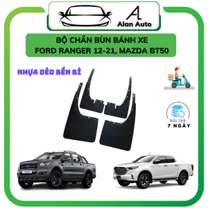Chắn bùn bánh xe FORD RANGER 2014 - 2021, Mazda BT-50, NHỰA DẺO bên bỉ, chống bùn đất
