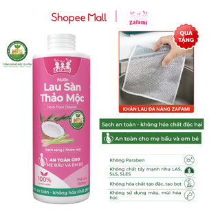 Nước Lau Sàn Thảo Mộc Zafami an toàn cho trẻ em Herb Floor Cleaner 500mL