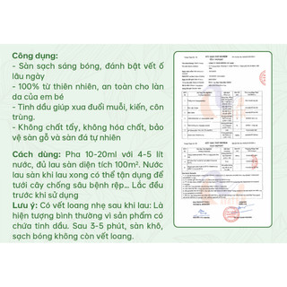 Nước Lau Sàn Thảo Mộc Zafami an toàn cho trẻ em Herb Floor Cleaner 500mL