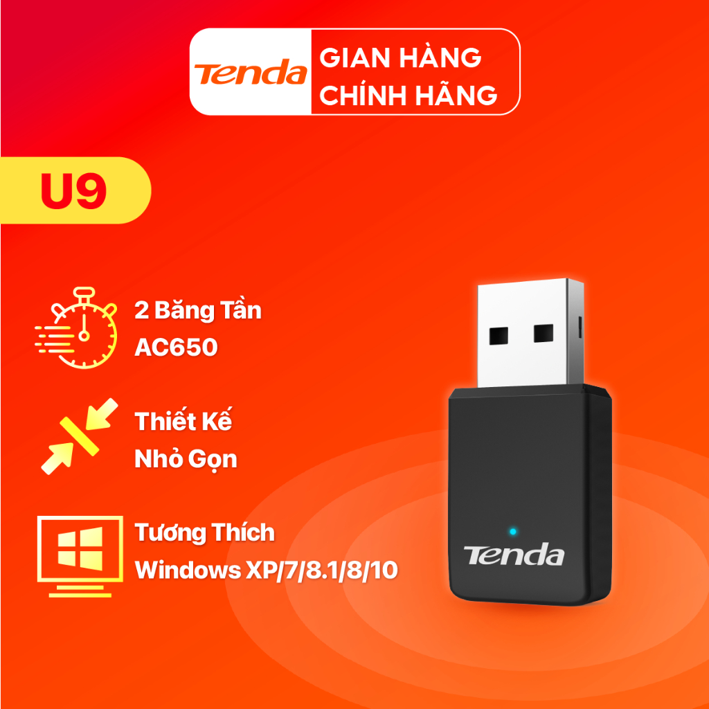 Đánh Giá Tenda U9: USB WiFi AC650Mbps Băng Tần Kép Tốc Độ Cao
