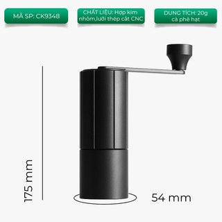 [VOLCANO] Cối xay tay M3 cà phê lưỡi thép CNC thân nhôm Cafede Kona