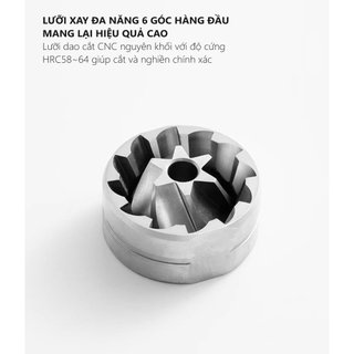 [VOLCANO] Cối xay tay M3 cà phê lưỡi thép CNC thân nhôm Cafede Kona