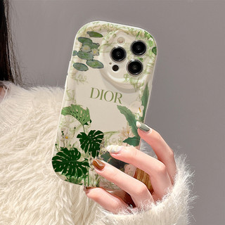 Ốp lưng TPU mềm Sóng Nổi Lá xanh chữ thời trang cho iphone 6s/6splus/7/7plus/8/8plus/x/11/12/13/14/max/promax sk1713