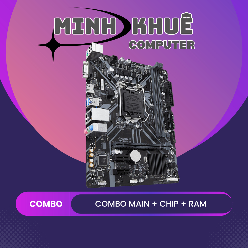 Máy tính cũ H310M, i3 9100F, Ram 8G DDR4, VGA GTX 1050Ti 4G