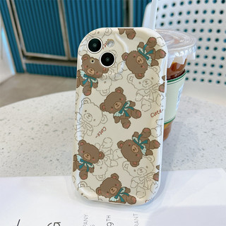 Ốp lưng TPU mềm Sóng Nổi hình gấu nâu cho 6s/6splus/7/7plus/8/8plus/x/11/12/13/14/15/promax sk1711