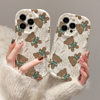 Ốp lưng TPU mềm Sóng Nổi hình gấu nâu cho 6s/6splus/7/7plus/8/8plus/x/11/12/13/14/15/promax sk1711
