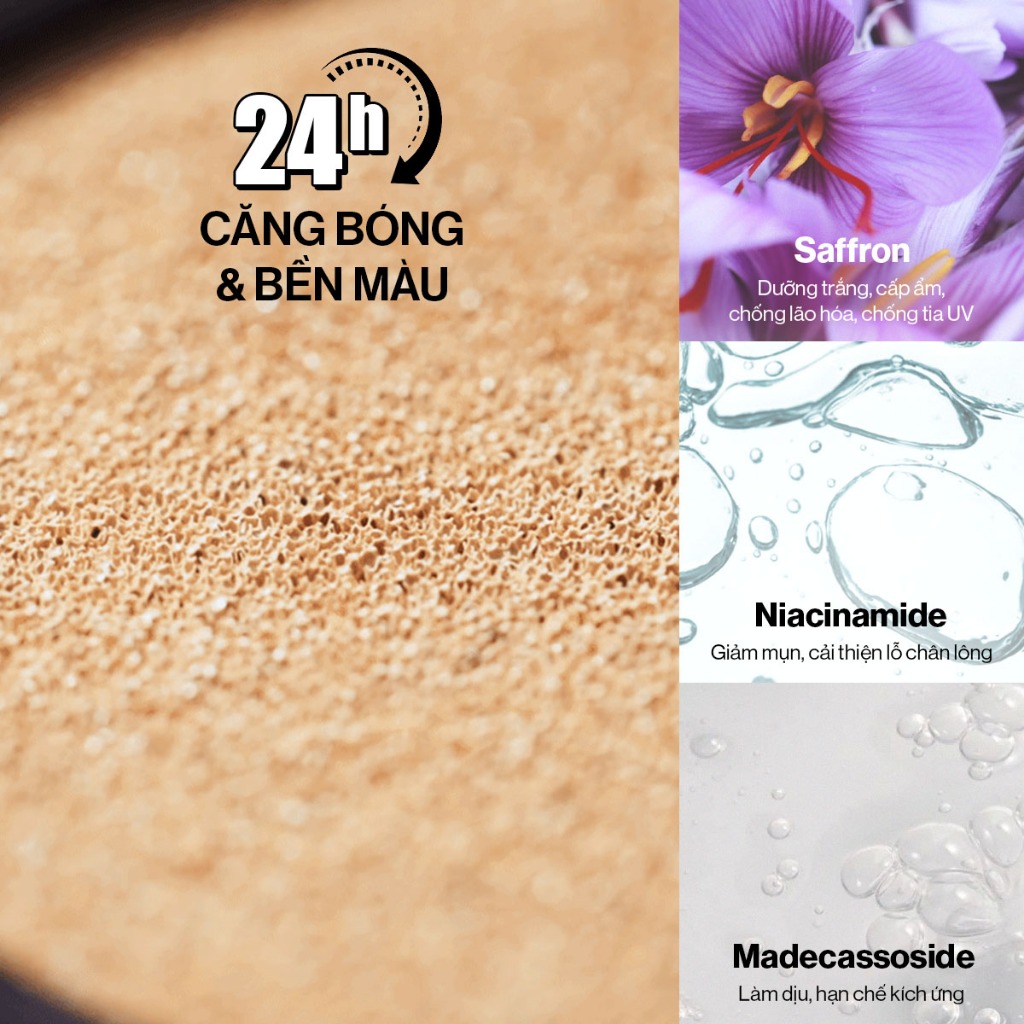 Ảnh Lõi Refill Phấn nước GLAMRR Q LONG WEAR DD CUSHION - SPF50+/PA+++ (1 lõi thay thế x 13g) 3