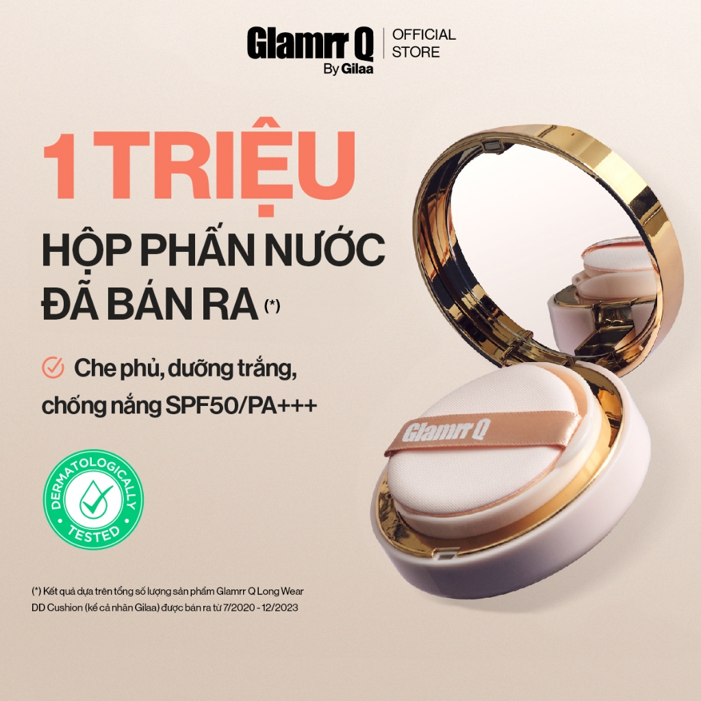 Ảnh Lõi Refill Phấn nước GLAMRR Q LONG WEAR DD CUSHION - SPF50+/PA+++ (1 lõi thay thế x 13g) 1