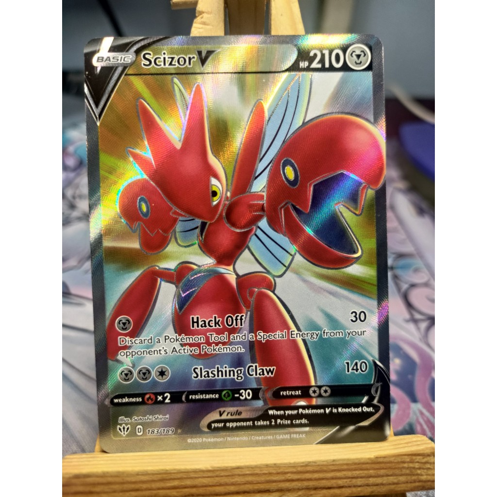 [KW2 Pokemon] [EN] Thẻ Pokemon Scizor V 183/189 Full Art Ultra Rare