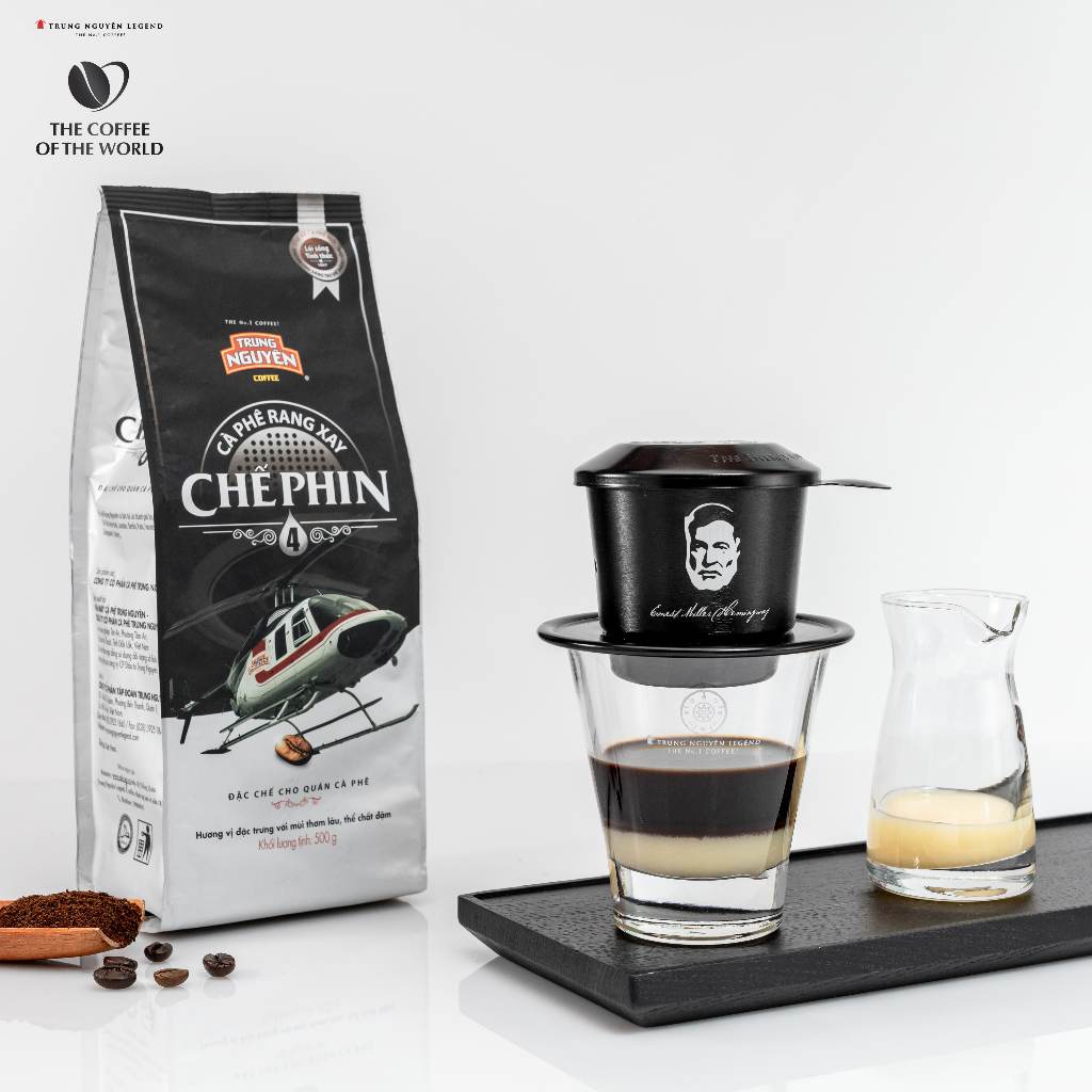 Trung Nguyên Legend - Cà phê rang xay Chế phin 4 - Bịch 500gr | Shopee Việt Nam