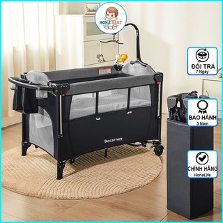 Nôi Vải Đa Năng Gấp Gọn Siêu Thông Minh ( TẶNG MÀN + THANH TREO ĐỒ CHƠI + KHAY ), Nôi Cũi Di Động Ghép Giường Bố Mẹ