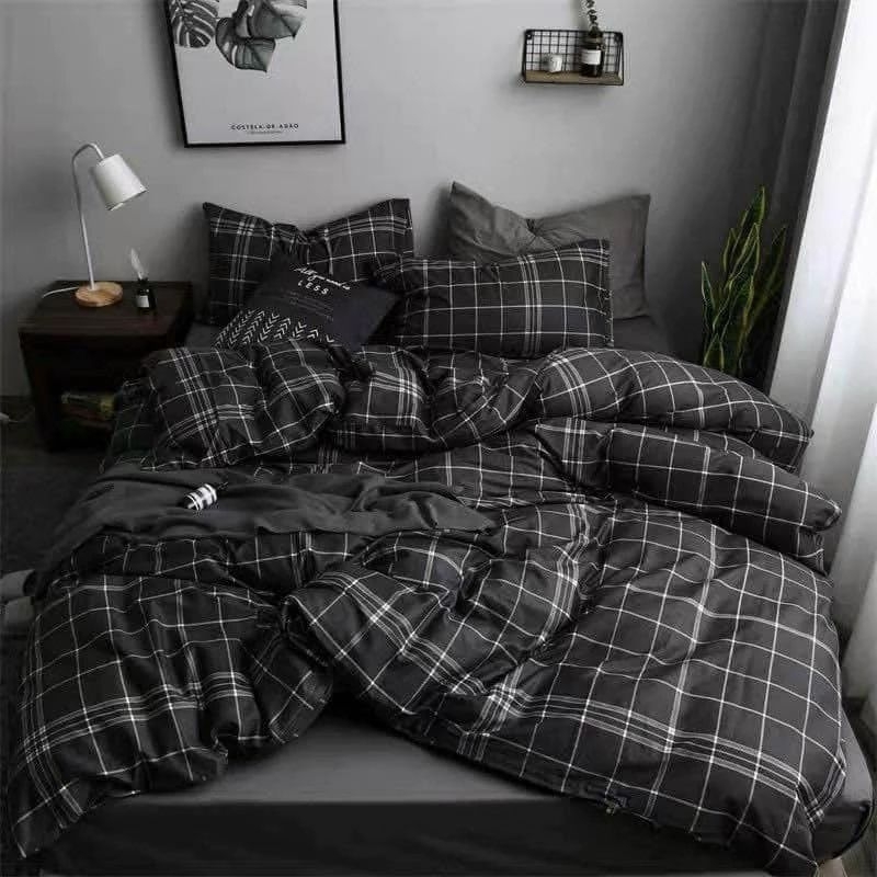 Bộ Chăn Ga gối 5 món Cotton poly Chăn Sẵn Ruột chăn bông dày ấm áp mùa đông nhiều màu sắc full size