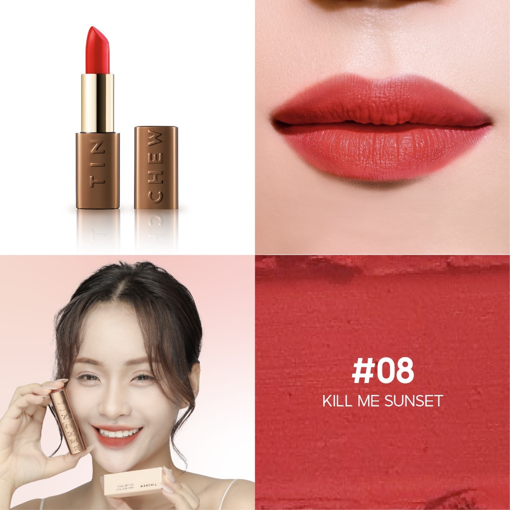 Ảnh Son Thỏi Lì Cao Cấp Hàn Quốc Tinchew Lip Color Stick 3.5g - 4 Màu 1