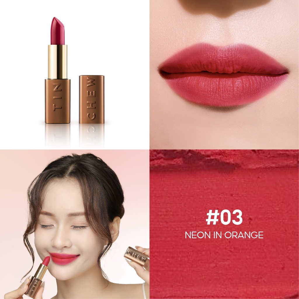 Ảnh Son Thỏi Lì Cao Cấp Hàn Quốc Tinchew Lip Color Stick 3.5g - 4 Màu 2