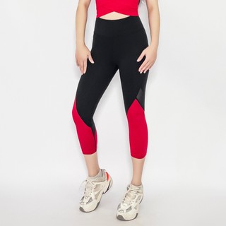 Quần legging lửng lưới thể thao phối màu - Gladimax GVT120 thiết kế nâng vòng 3 cạp cao tôn dáng