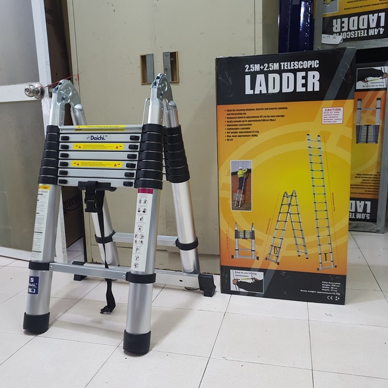 Thang nhôm rút gọn chữ A Daichi DA-50AI (2m5-5m). Thang rút đôi gấp gọn ...