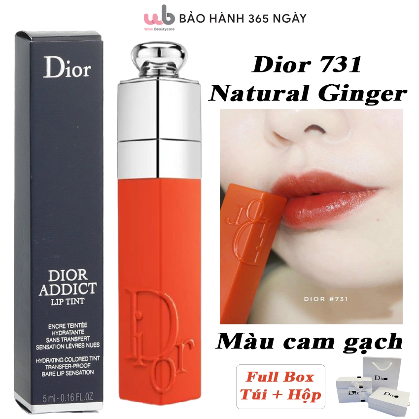 Son Dior Tattoo 731 Lip Tint màu gạch ,Natural Ginger,Bám màu suốt 12h