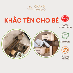 Khắc Tên Sản Phẩm Trên Đồ Chơi Gỗ Không Phai Chữ Lưu Giữ Kỷ Niệm Lâu Dài In laser Hiện Đại Chính Hãng Chàng Trai Gỗ