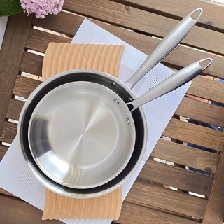 Chảo cạn inox Lunkai [13] 3 lớp dày, bền đẹp, chắc chắn