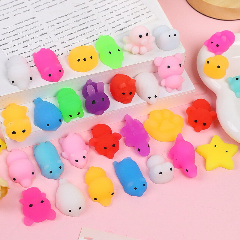 combo 10 Thú mochi xả stress – Đồ chơi thú mochi squishy 8g