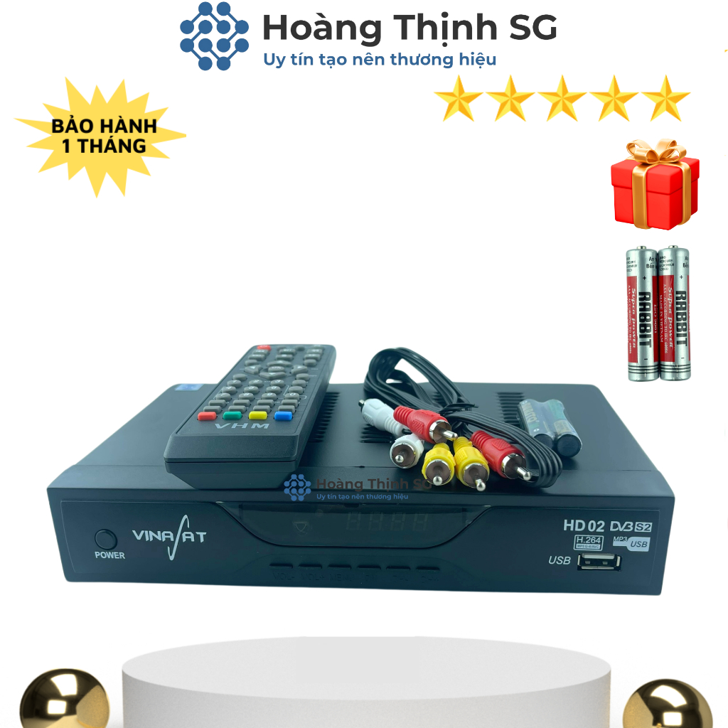Đầu Thu Truyền Hình Vệ Tinh Vinasat HD02 - đầu thu Vinasat mẫu mới ...